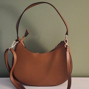 Leather Camel Shoulder to Crossbody Purse - Simons